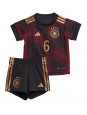 Německo Joshua Kimmich #6 Venkovní dres pro děti MS 2022 Krátký Rukáv (+ trenýrky)